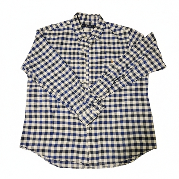 Polo Ralph Lauren Other - Polo Ralph Lauren Men's XL Gingham Oxford Shirt Blue/White Button Down Pony Logo